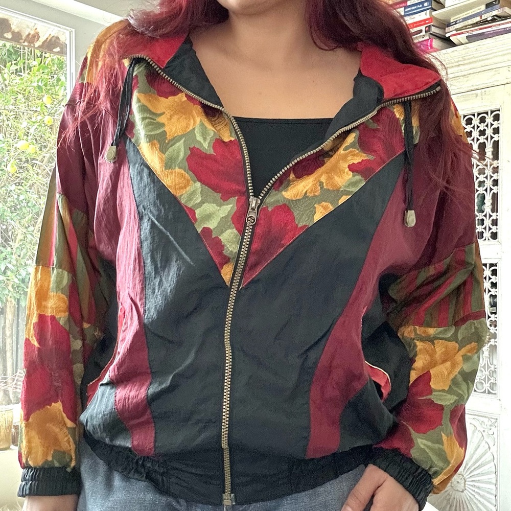 river edge sport vintage color block windbreaker